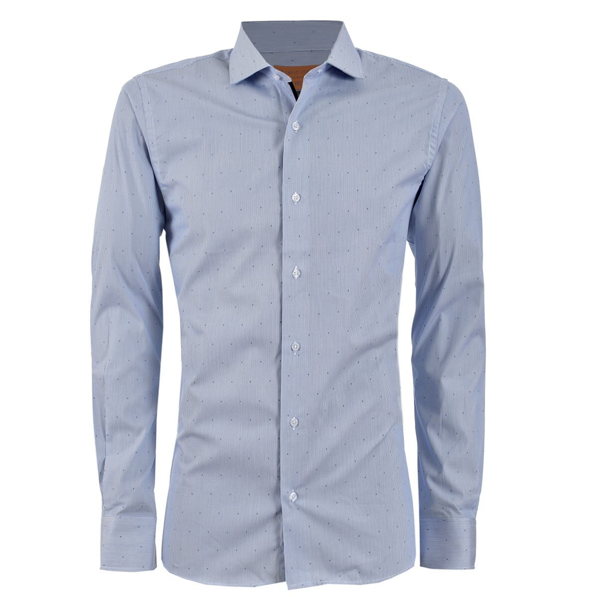 Camisa Vestir Azul Carlo Corinto Slim Fit para Caballero