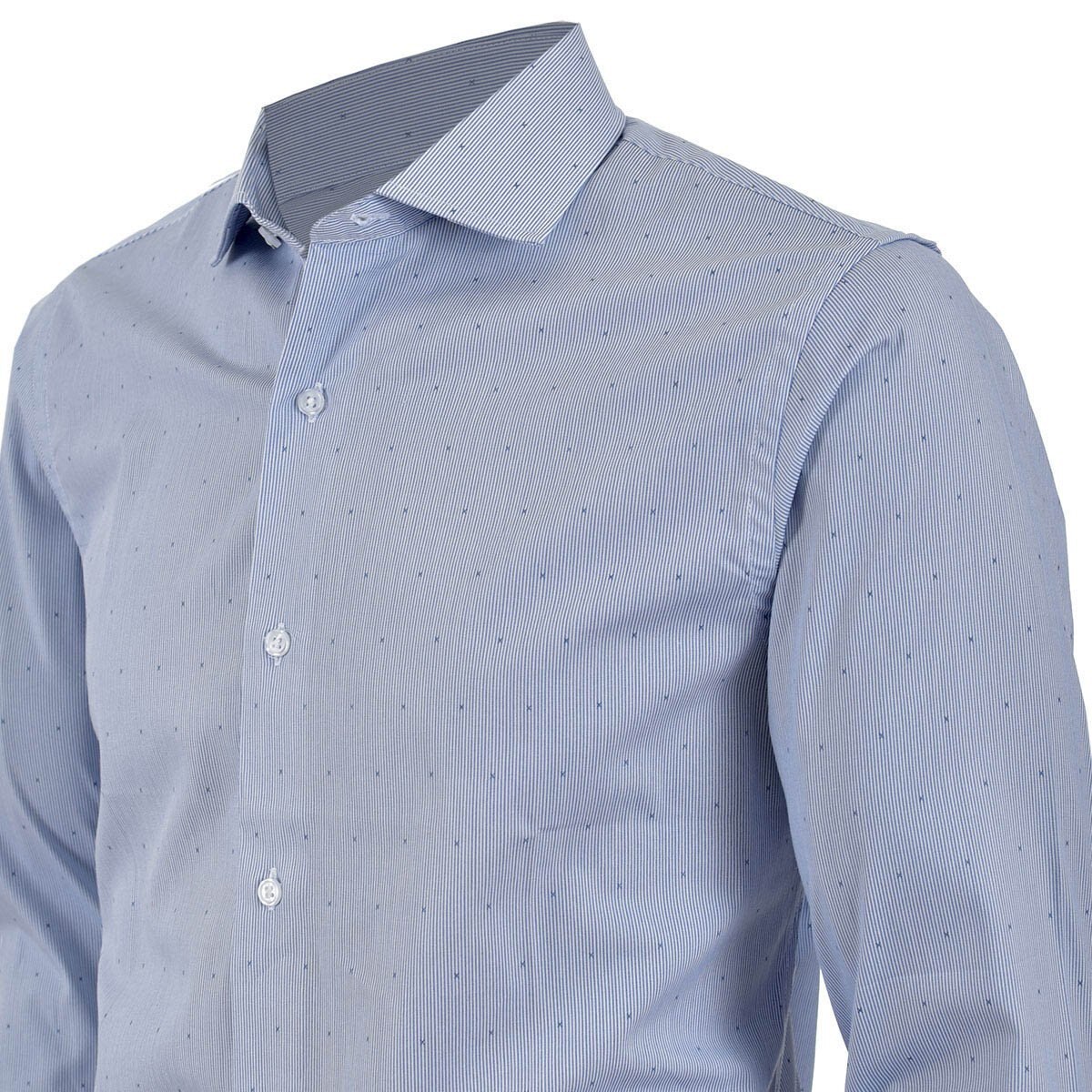 Camisa Vestir Azul Carlo Corinto Slim Fit para Caballero