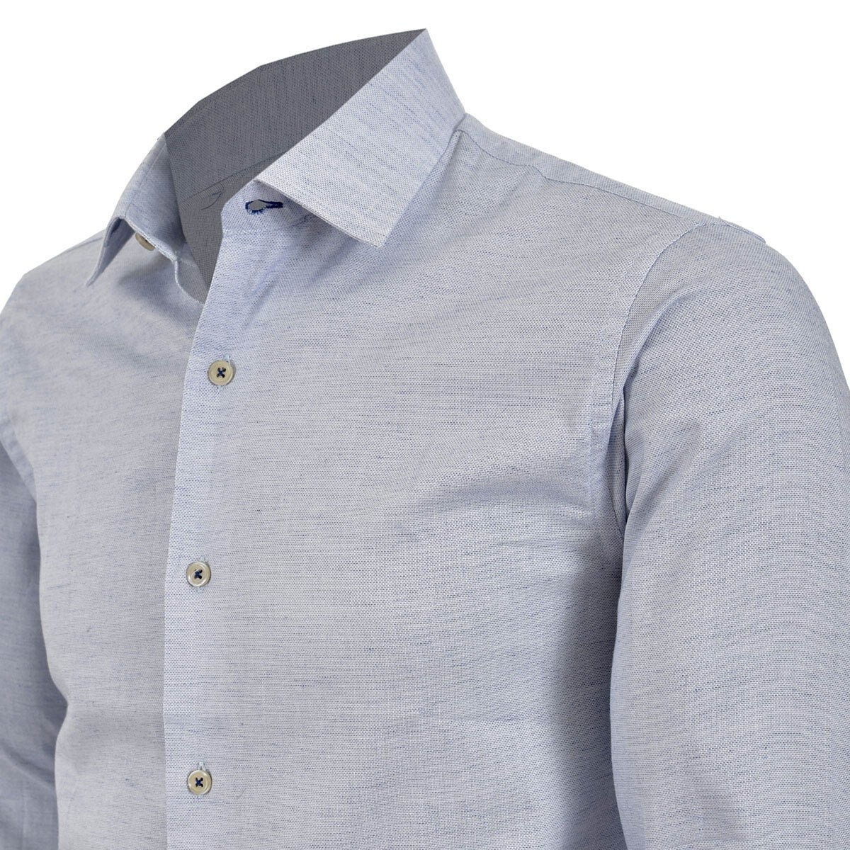 Camisa Vestir Azul Claro Carlo Corinto Slim Fit
