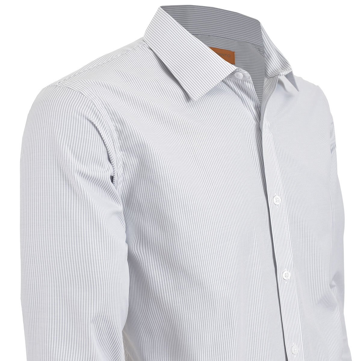 Camisa Gris Rayas Carlo Corinto Slim Fit