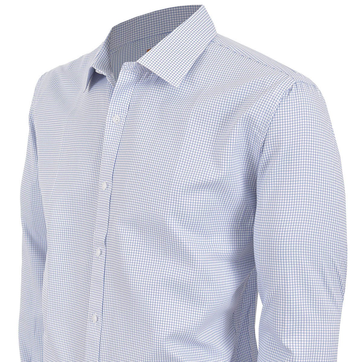 Camisa Azul Claro Semi Lisa Carlo Corinto Slim Fit