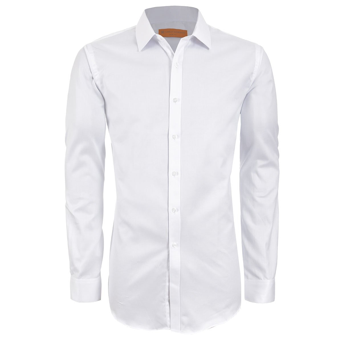 Camisa Blanco Semi Lisa Carlo Corinto Slim Fit
