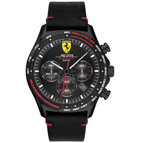 Reloj para Caballero Negro Ferrari Pilota Evo 830712