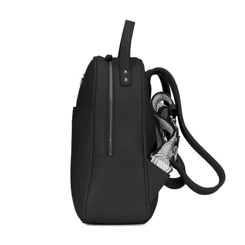 Backpack Negro con Bolsillo Frontal Cloe