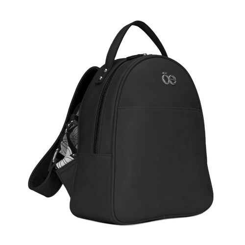 Backpack Negro con Bolsillo Frontal Cloe
