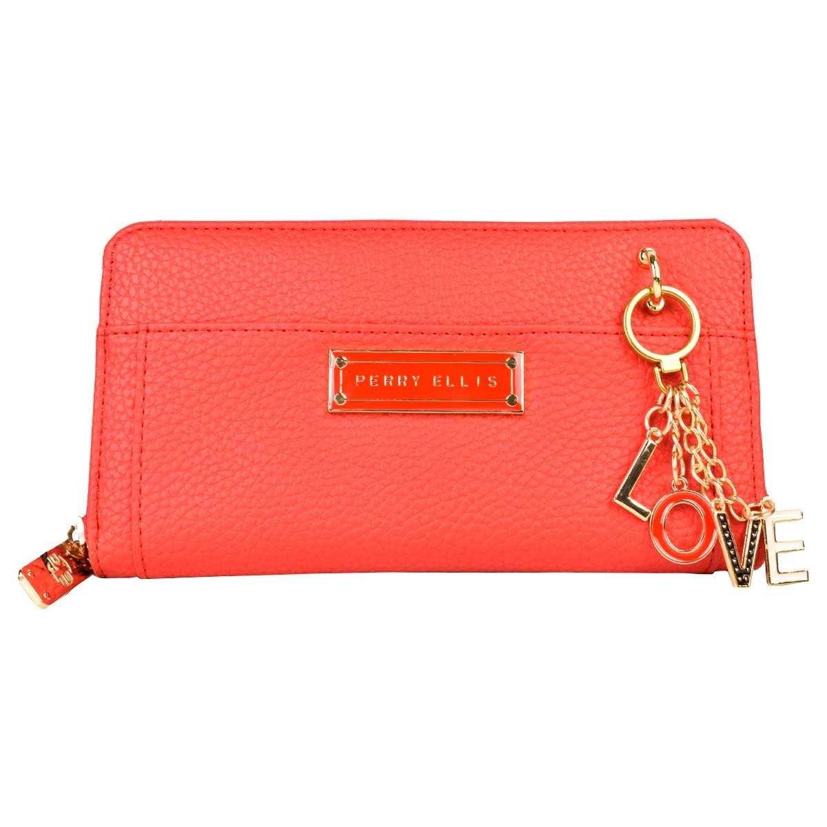 Cartera Color Rojo con Llavero Perry Ellis para Dama