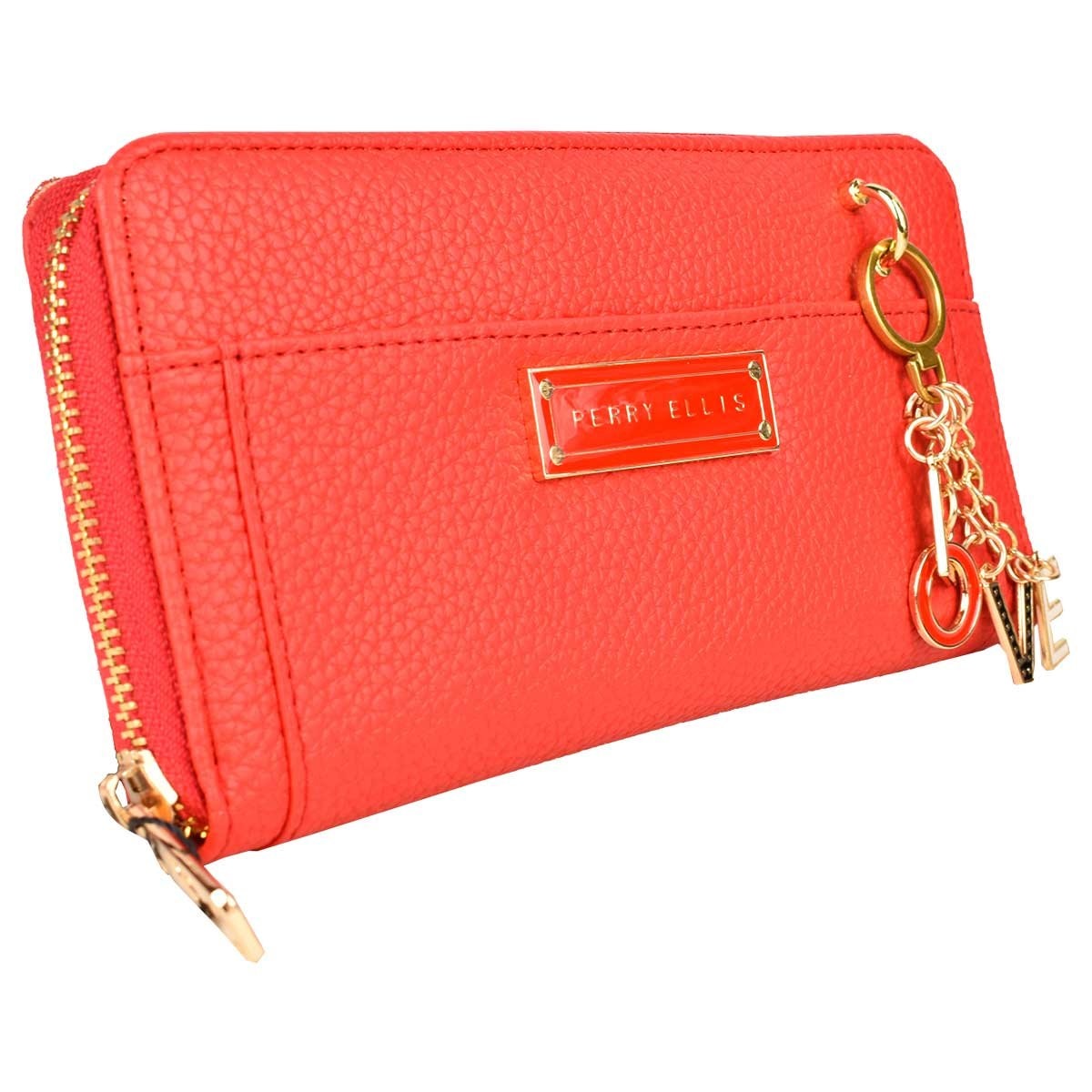 Cartera Color Rojo con Llavero Perry Ellis para Dama