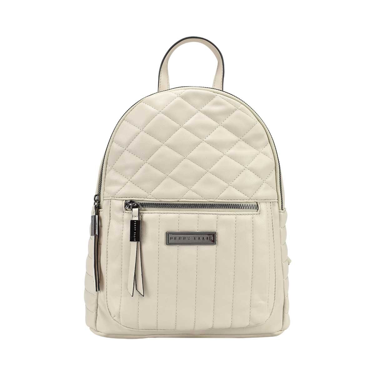Backpack Beige Capitonado Perry Ellis