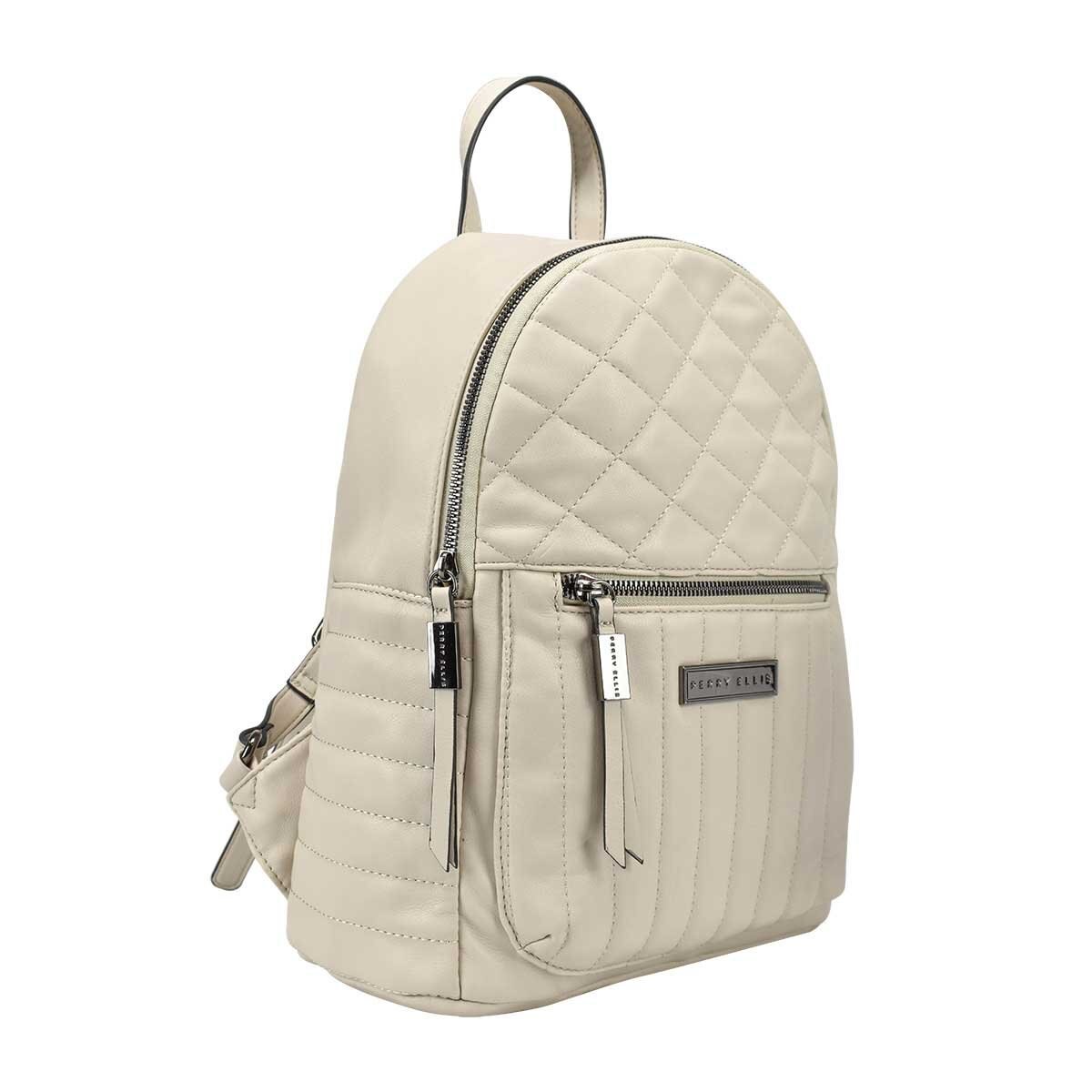 Backpack Beige Capitonado Perry Ellis
