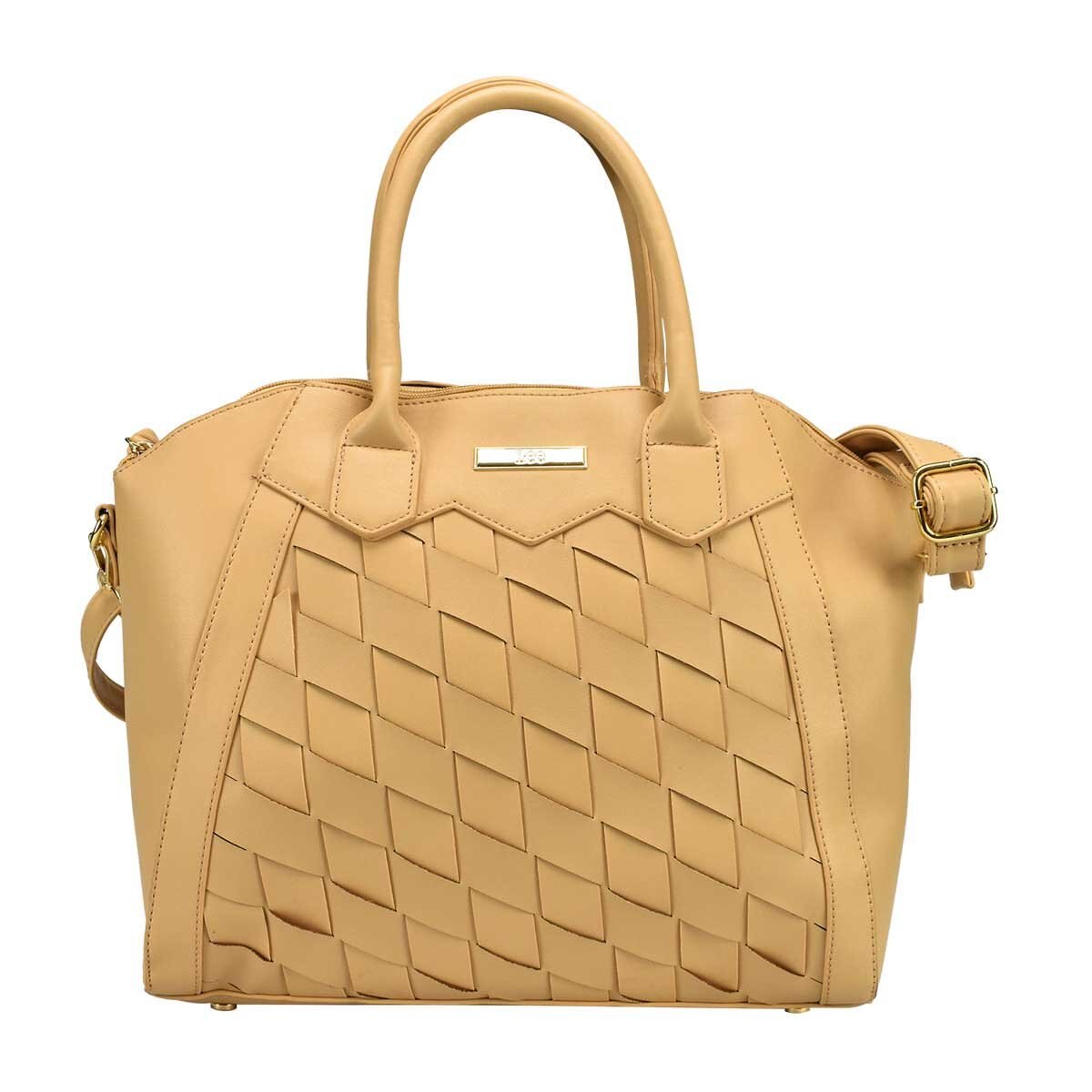 Bolsa Bowling Beige con Detalle al Frente Lee