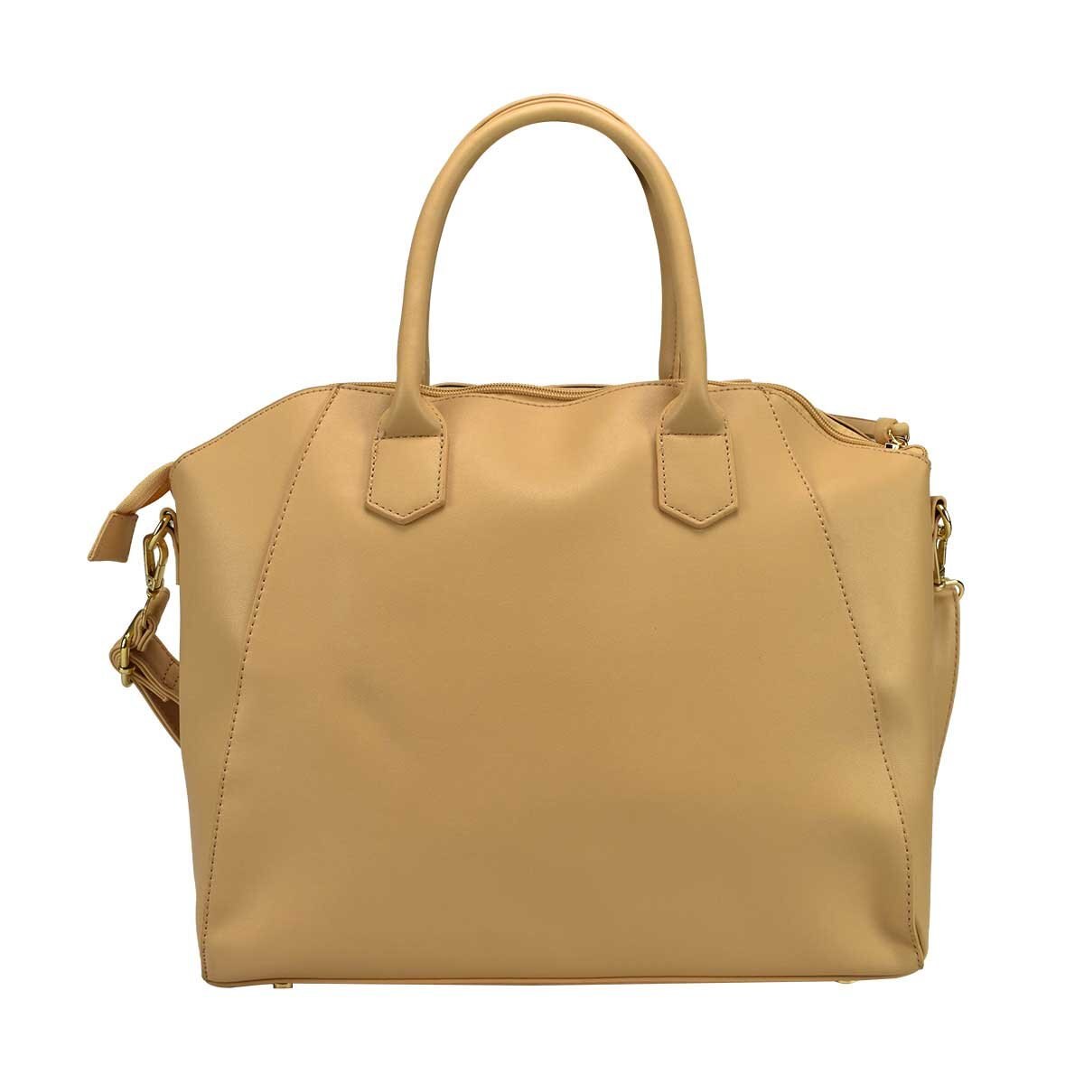 Bolsa Bowling Beige con Detalle al Frente Lee