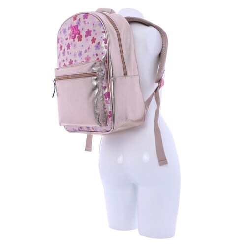 Backpack Metálica con Flores W Girls