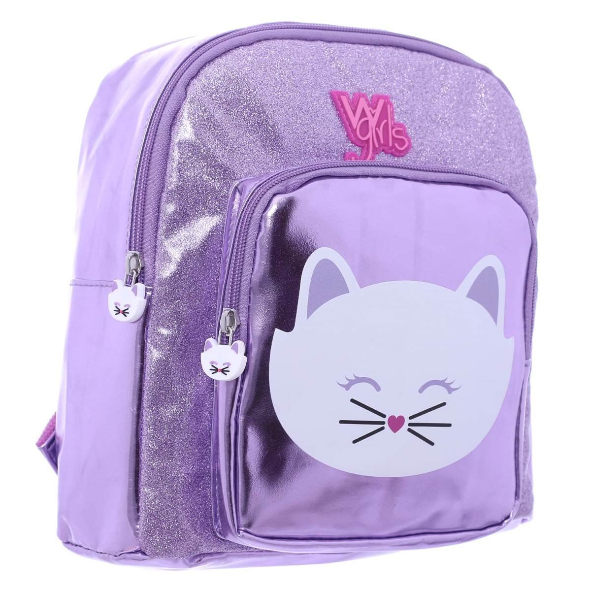Backpack con Grafico de Gato W Girls