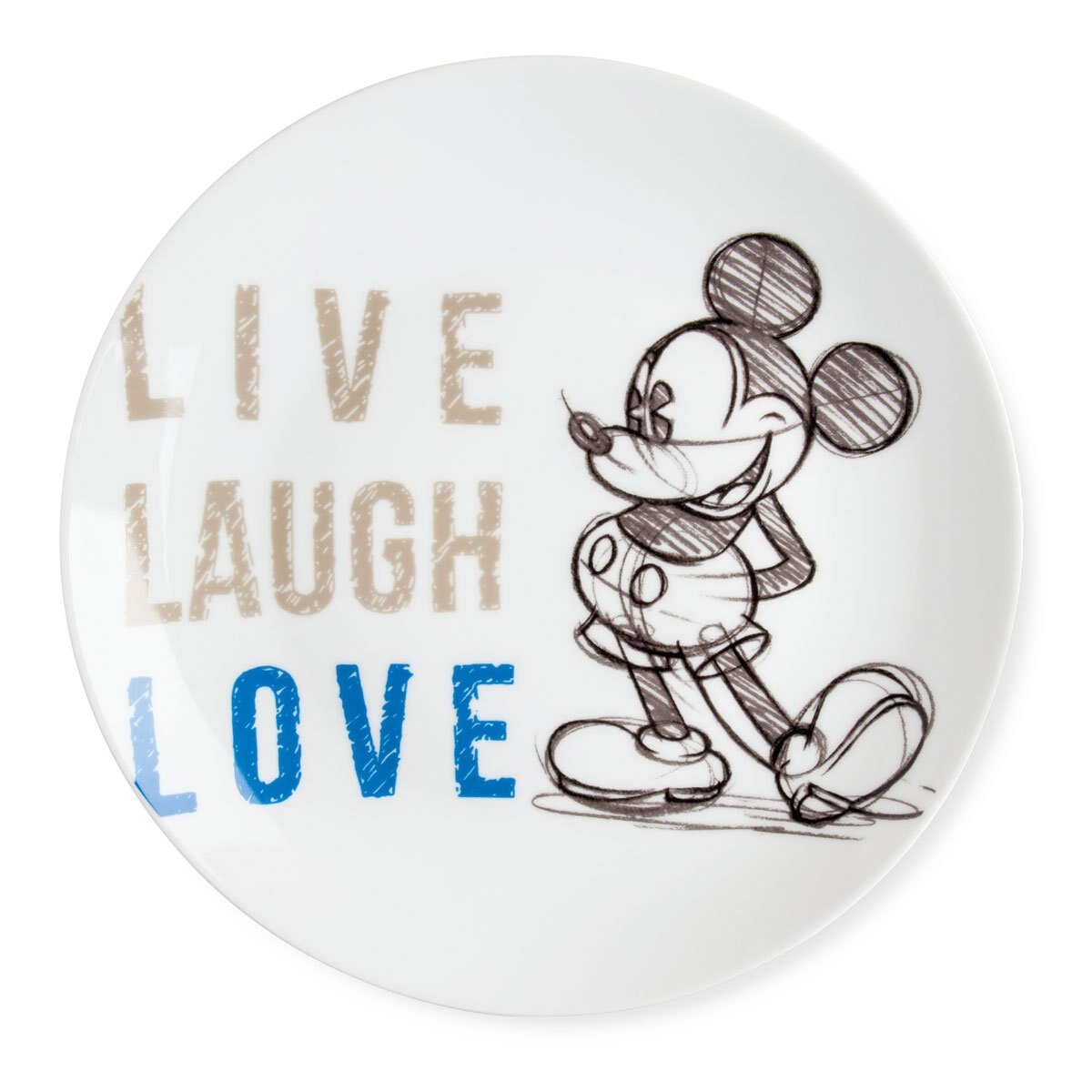 Plato Trinche 27 Cm Azul Mickey Live Laugh Love Egan