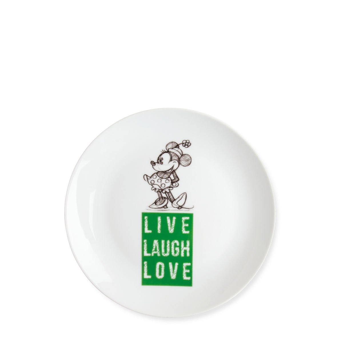 Plato Postre 19 Cm Verde Minnie Live Laugh Love Egan