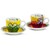 Set 2 Tazas Espresso 90 Ml Verde Y Rojo Pane Amore e Fantasia Egan