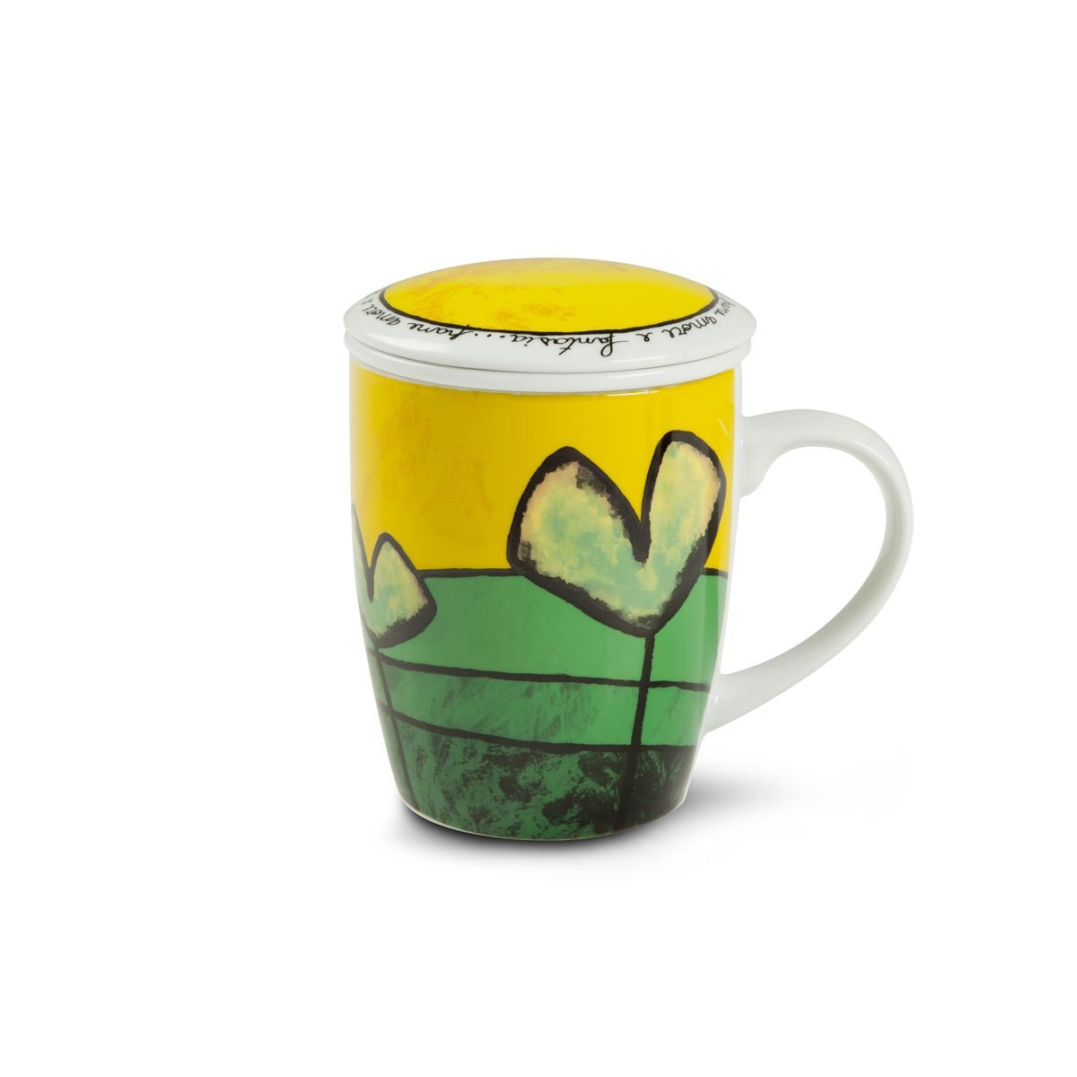 Tisanera 350 Ml 12X13.5 Cm Verde Pane Amore e Fantasia Egan