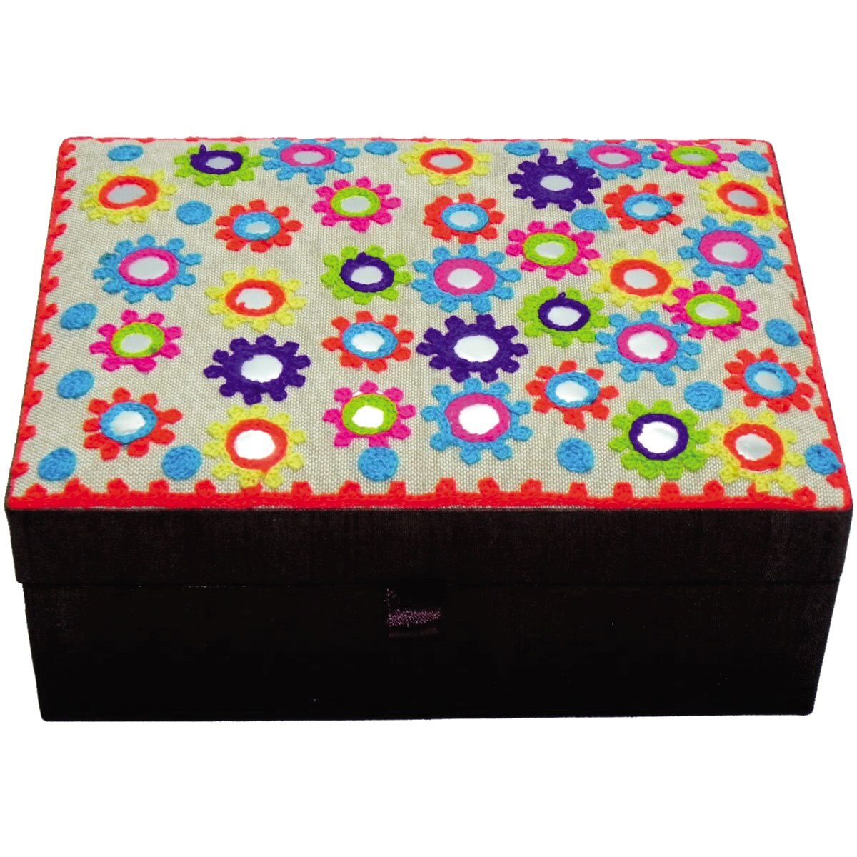 Joyero con Charola Y Espejo 15X20X7.5 Cm Dolphin Exports
