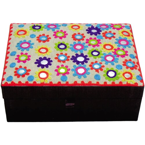 Joyero con Charola Y Espejo 15X20X7.5 Cm Dolphin Exports