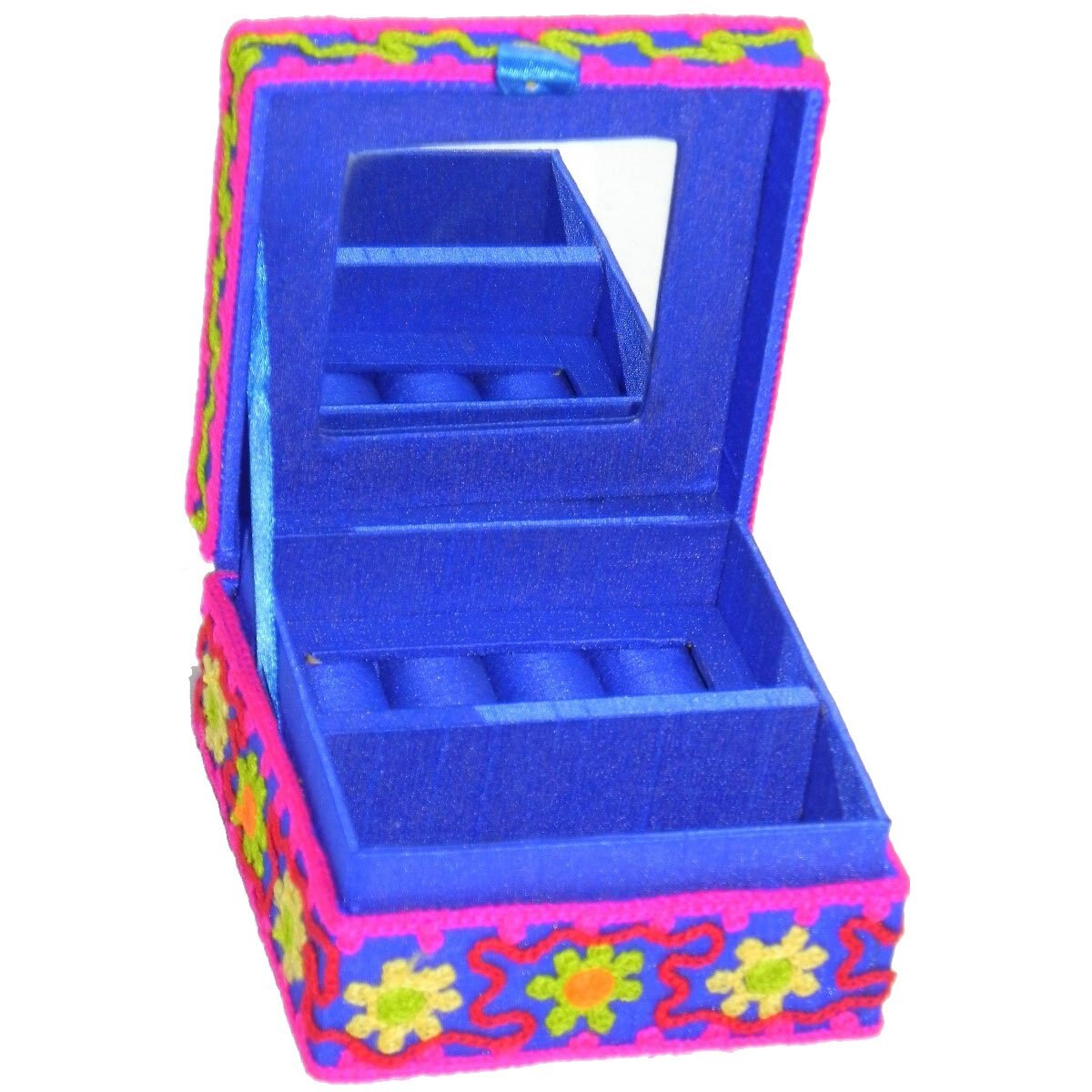Joyero con Espejo 10X10X5 Cm Dolphin Exports