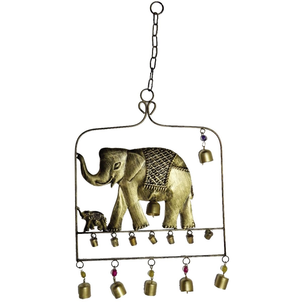Colgante de Viento de Elefante 29X56 Cms Dolphin Exports