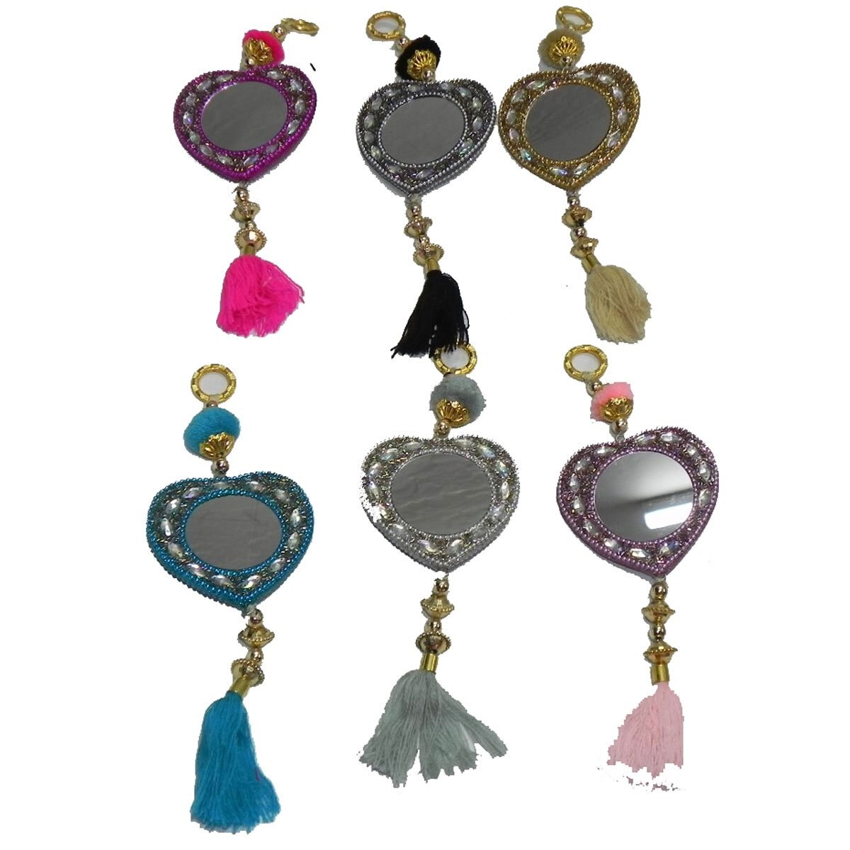 Corazones Colgantes con Espejo Hanging 23 Cms Dolphin Exports