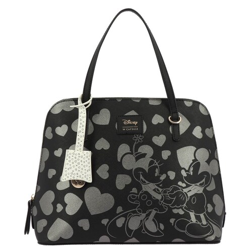 Bolsa Negro Satchel W Capsule