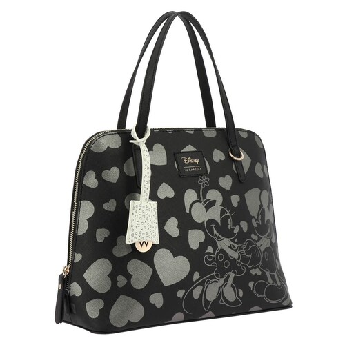 Bolsa Negro Satchel W Capsule