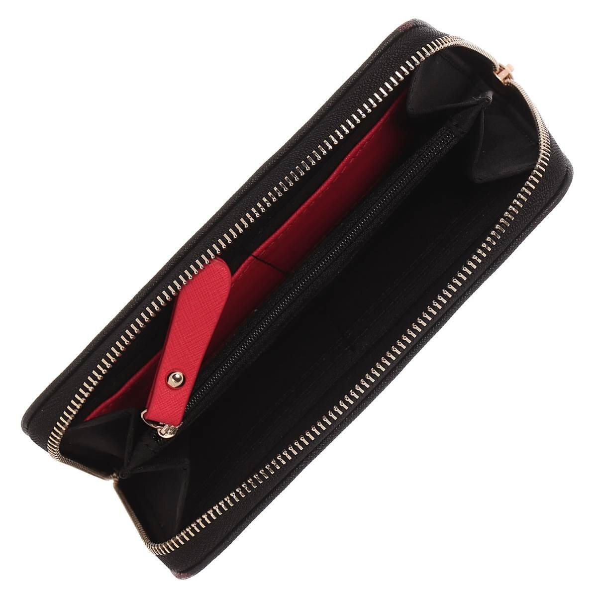 Cartera Zip Around Negro W Capsule para Dama