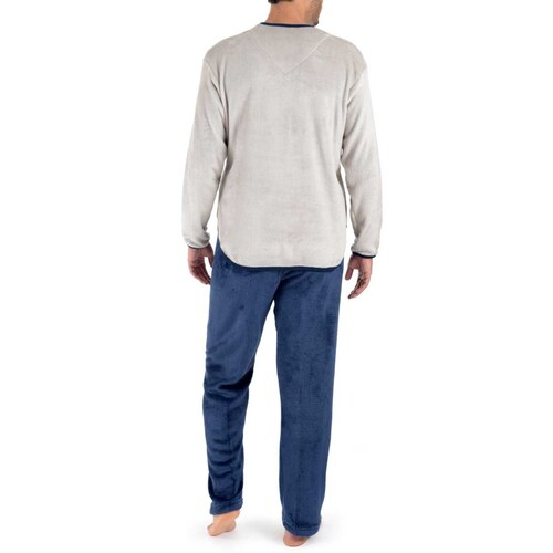 Pijama para Caballero Combinada con Pantalon Largo Flanel Star West