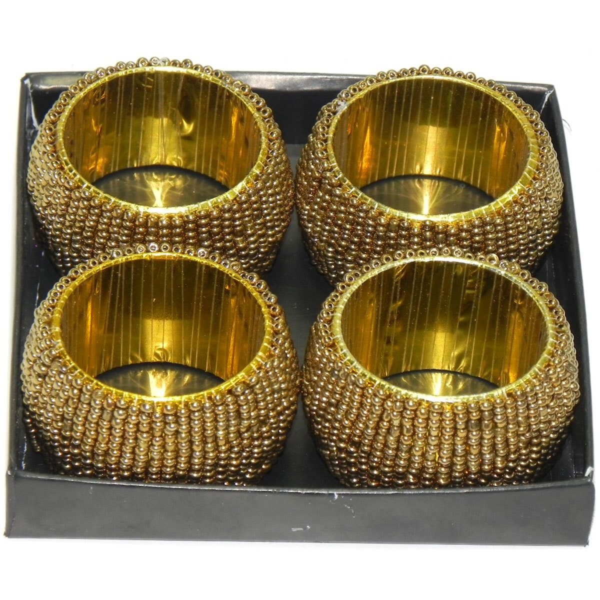 Set de 4 Anillos para Servilletas con Piedras Deco