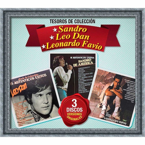 3 Cd´s Tesoros de Colección Sandro de América, Leo Dan, Leonardo Favio