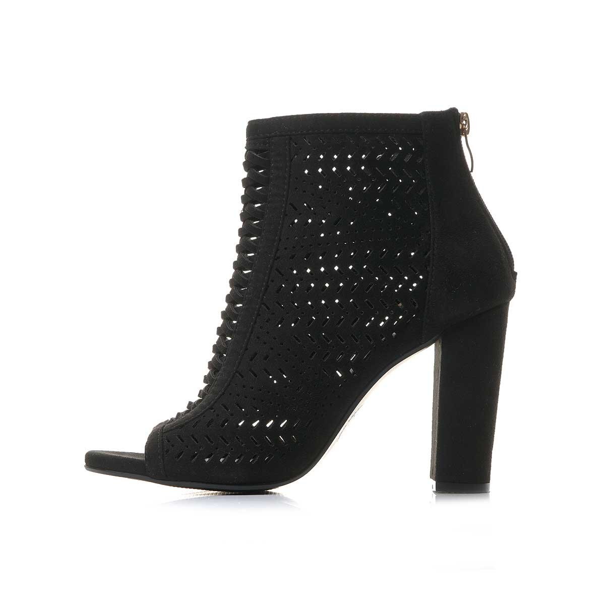 Shootie Corte Laser con Cierre Trasero Color Negro Elle