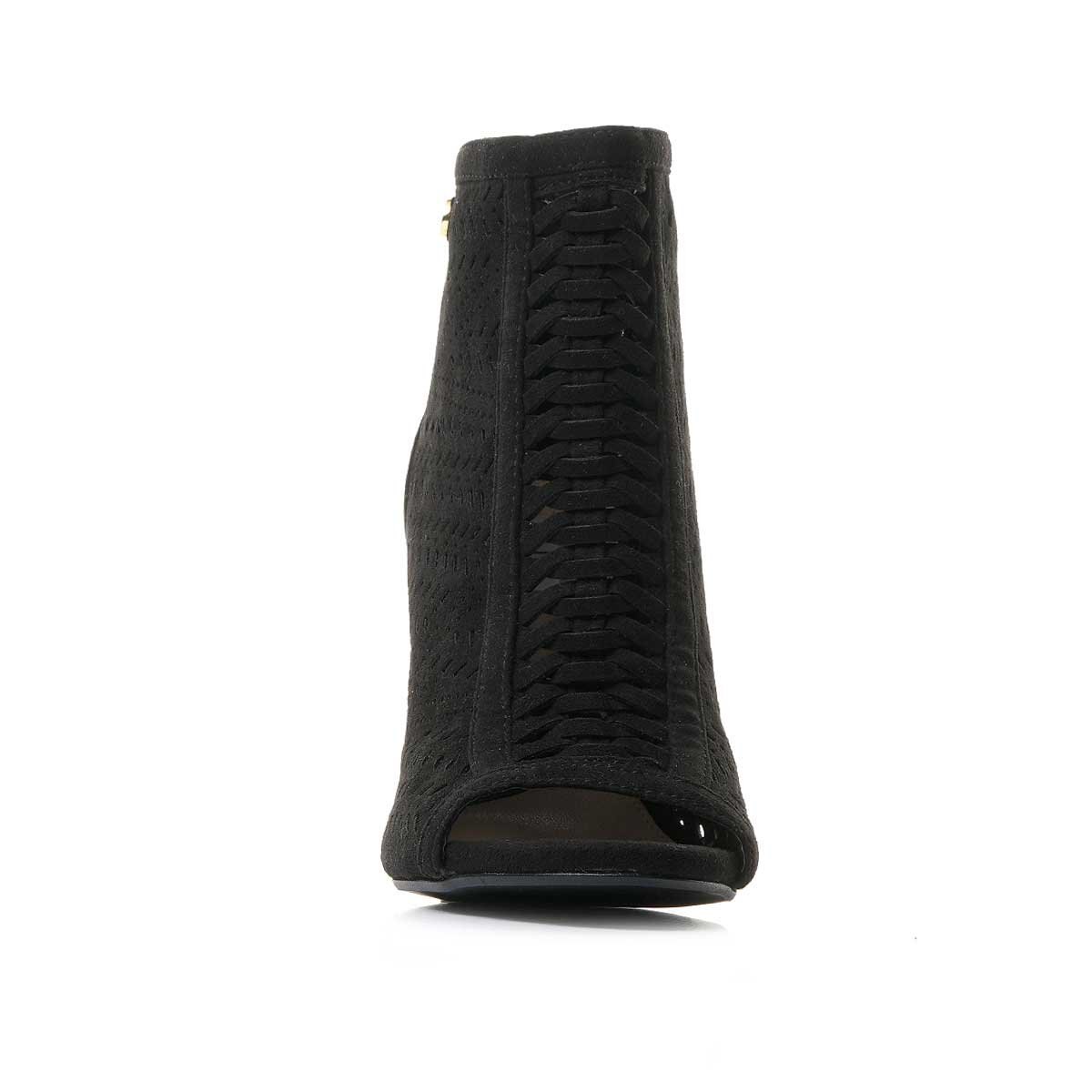 Shootie Corte Laser con Cierre Trasero Color Negro Elle