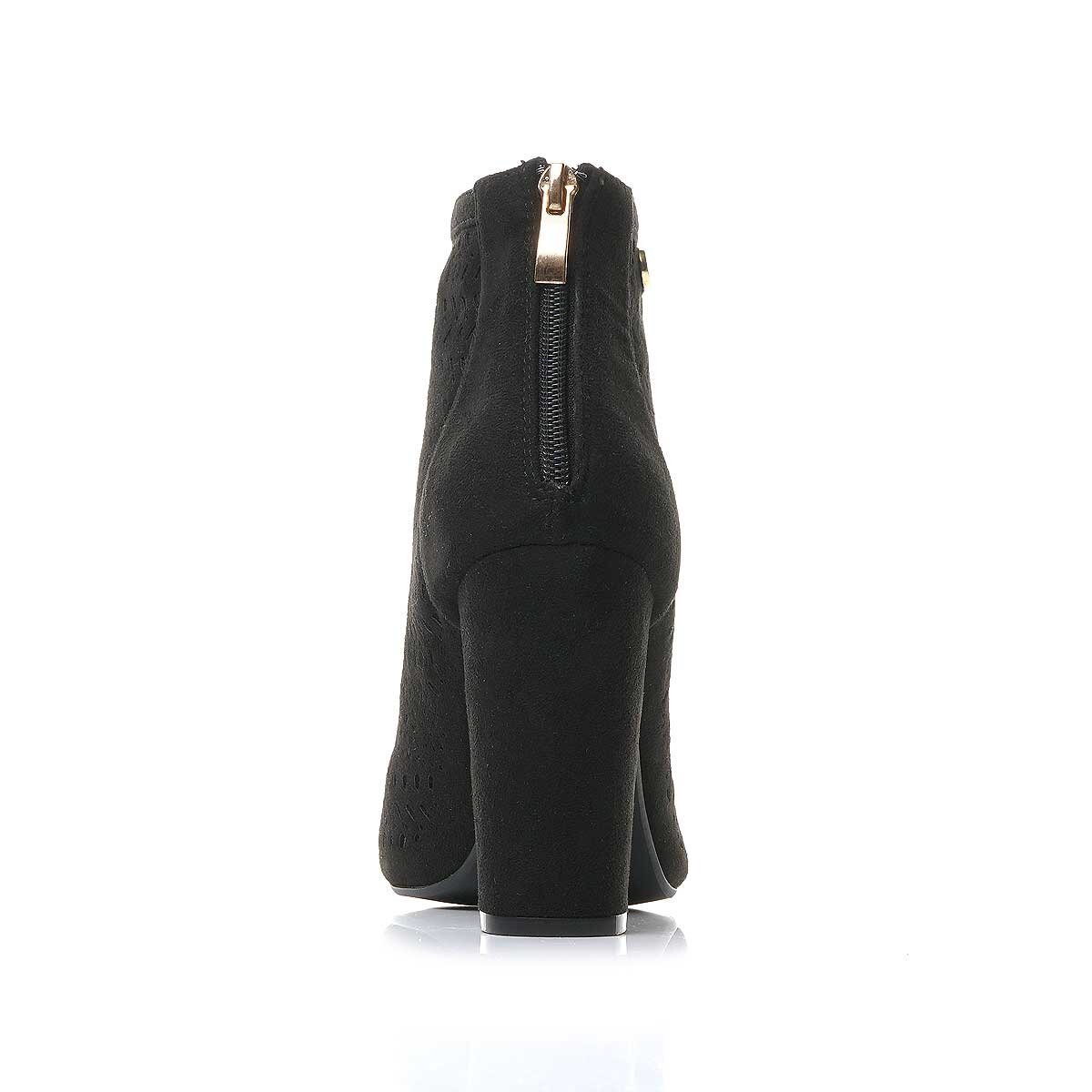 Shootie Corte Laser con Cierre Trasero Color Negro Elle