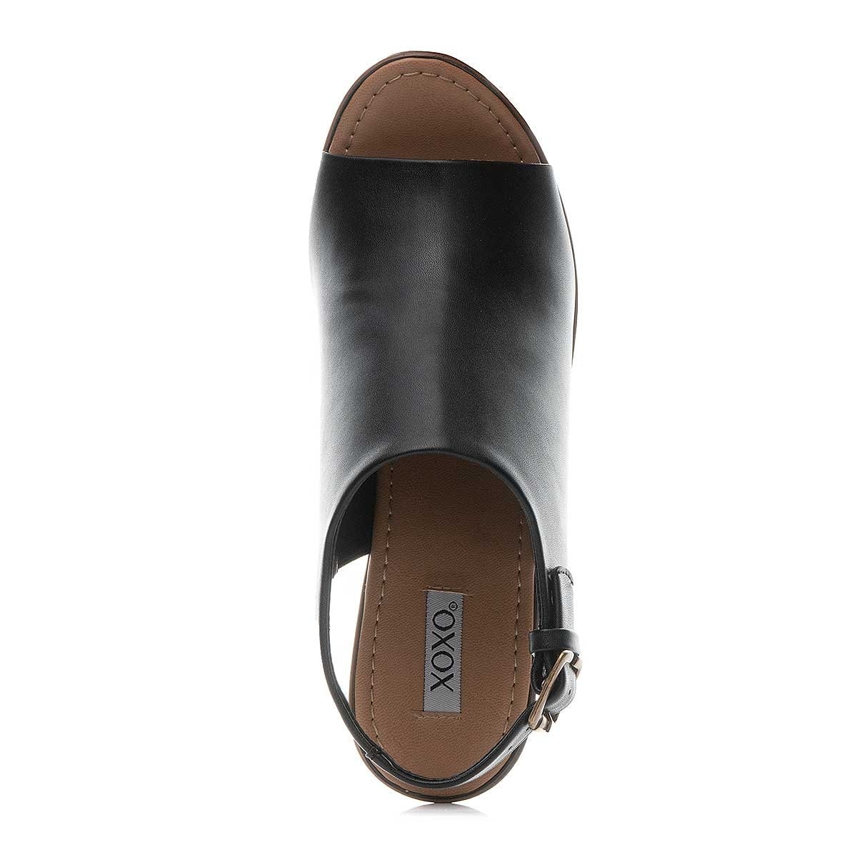Sandalia con Plataforma Madera Color Negro Xoxo