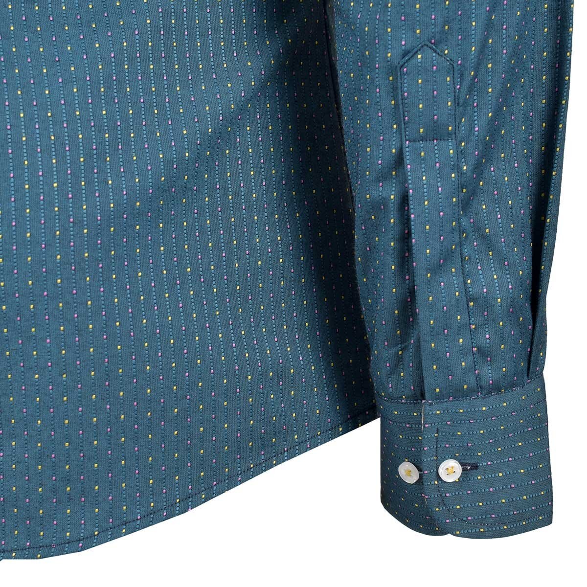 Camisa de Vestir Tradicional Verde Obscuro Secf 10 Carlo Corinto para Caballero