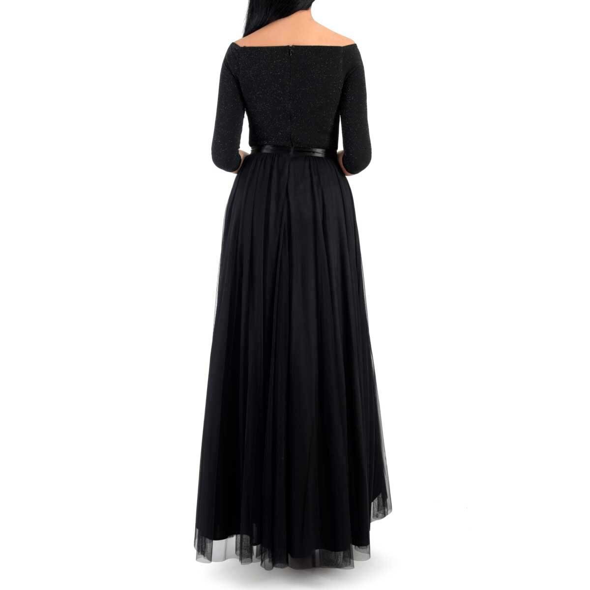 Vestido Largo Falda Tul Talle Licra