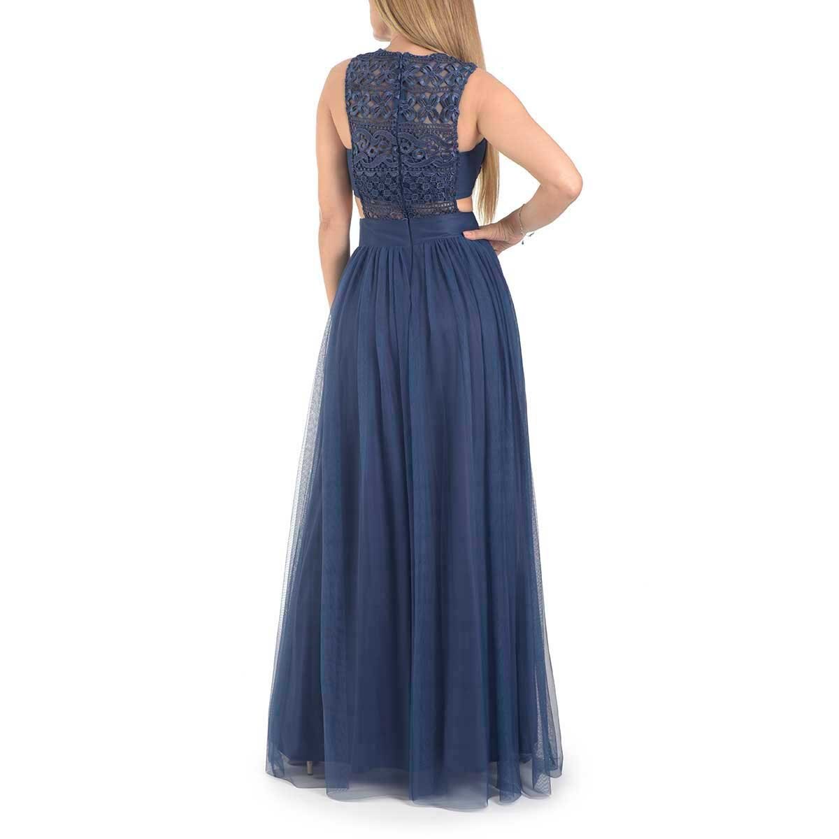 Vestido Largo Chiffon en Busto Nikki Italy
