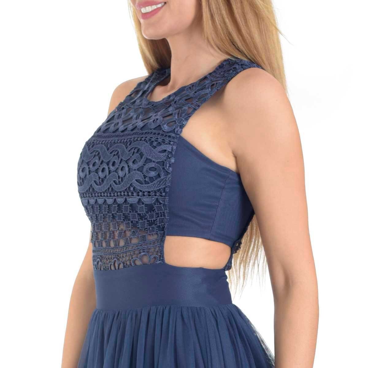 Vestido Largo Chiffon en Busto Nikki Italy