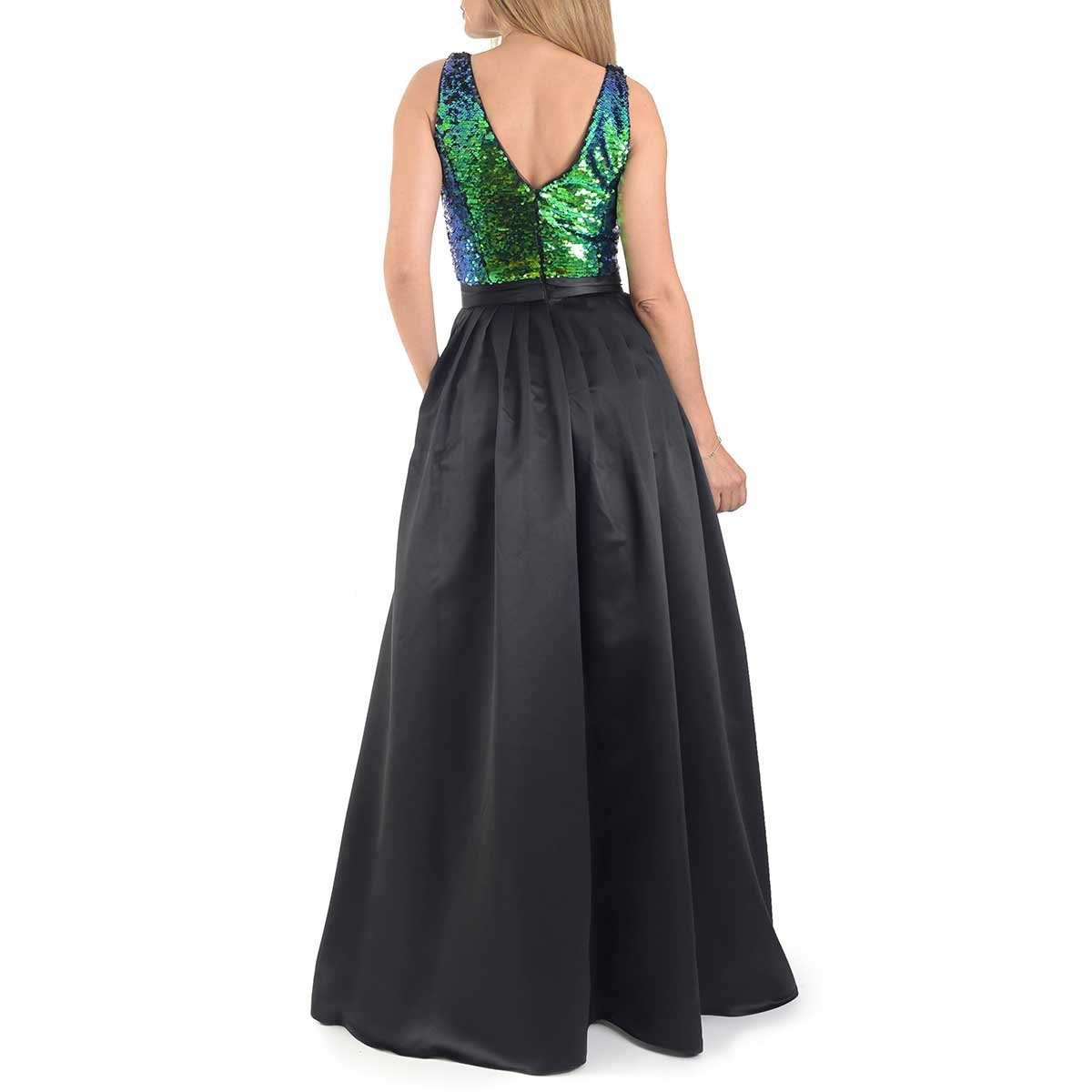Vestido Largo Hi Low Lentejuela Falda