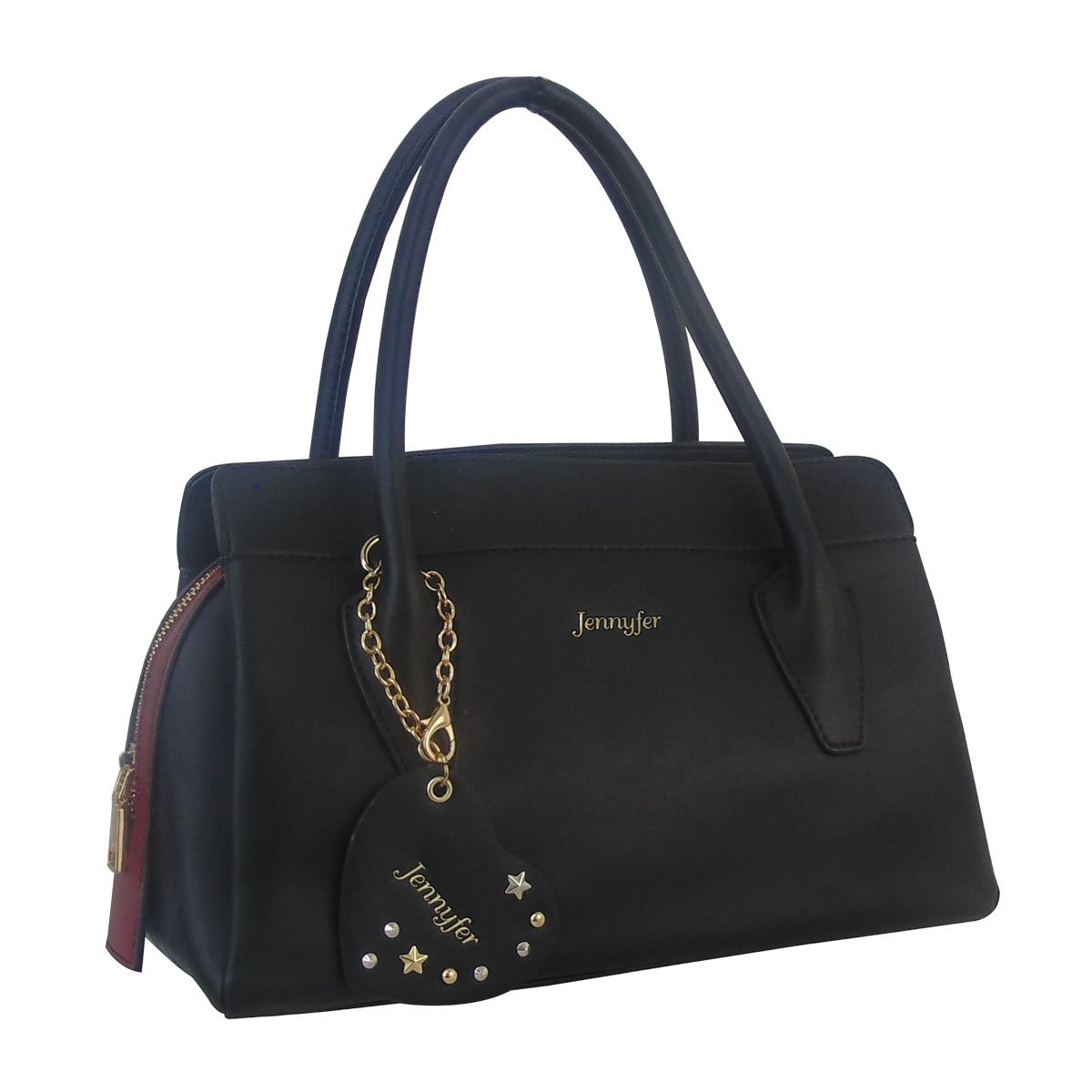 Bolso de Color Negro con Dos Asas Jennyfer