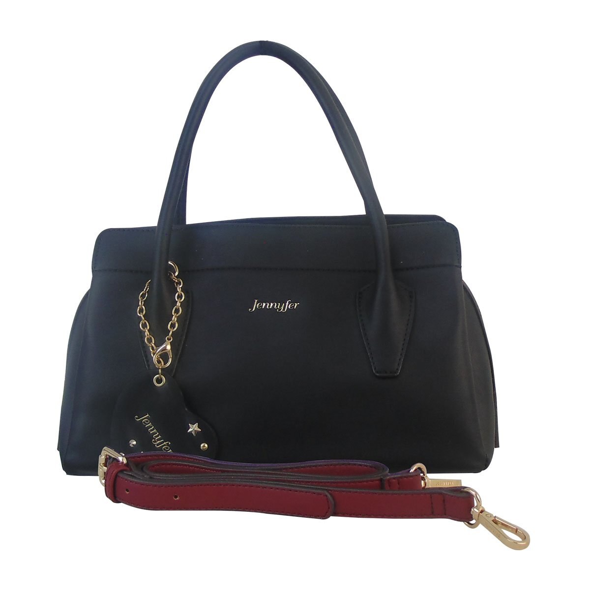 Bolso de Color Negro con Dos Asas Jennyfer