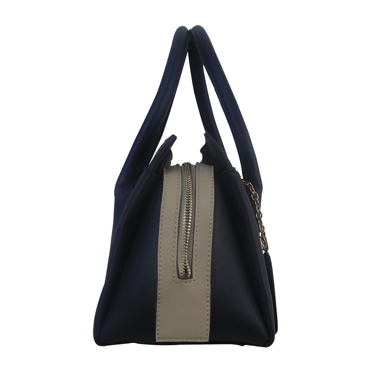 Bolso Color Azul Detalle de Cierre Color Gris Jennyfer