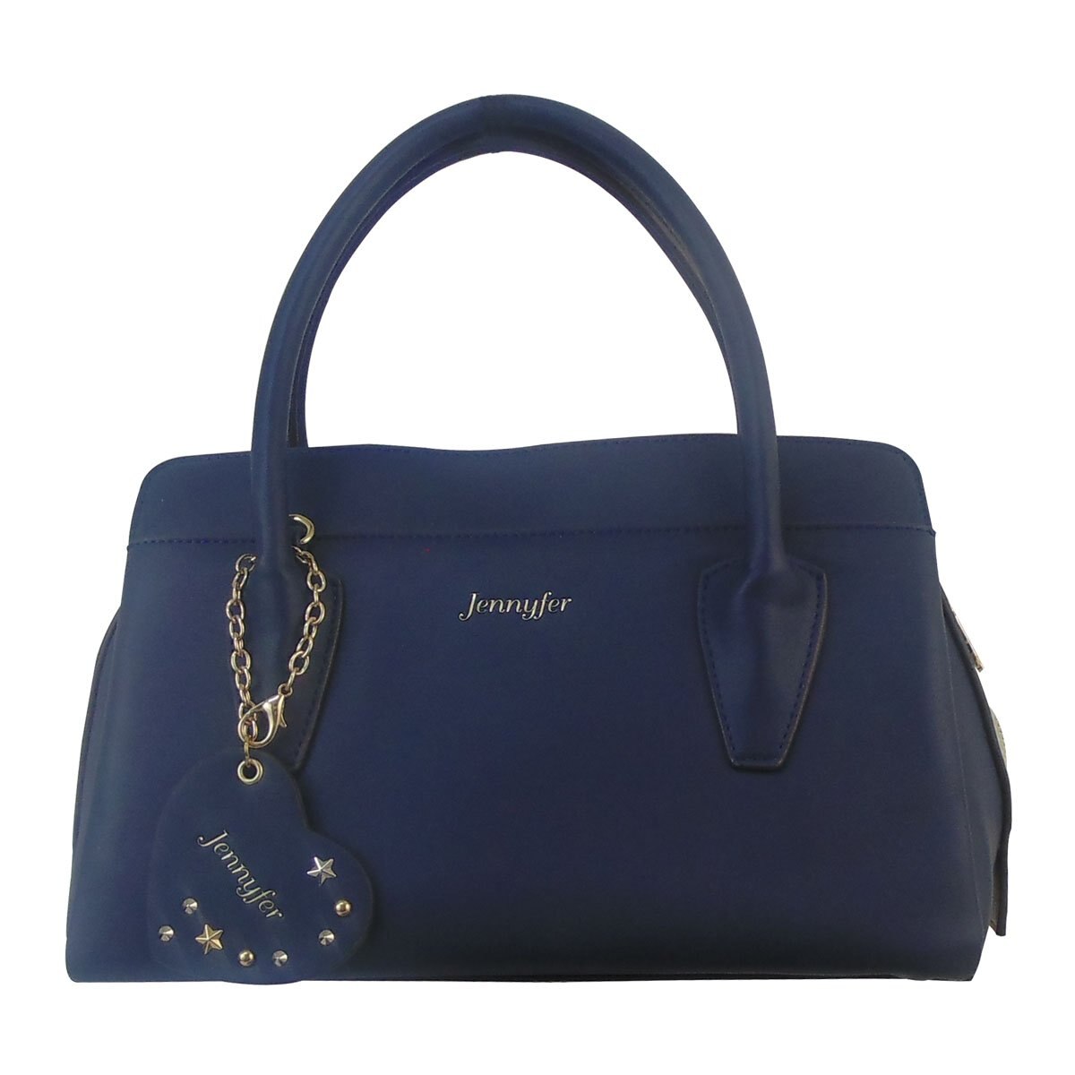 Bolso Color Azul Detalle de Cierre Color Gris Jennyfer