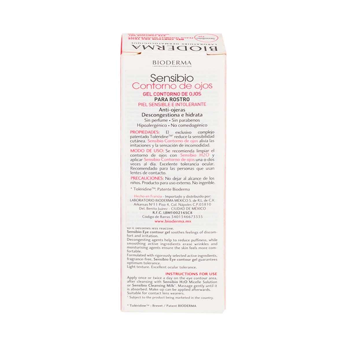 Sensibio Gel Contorno de Ojos 15 Ml Bioderma