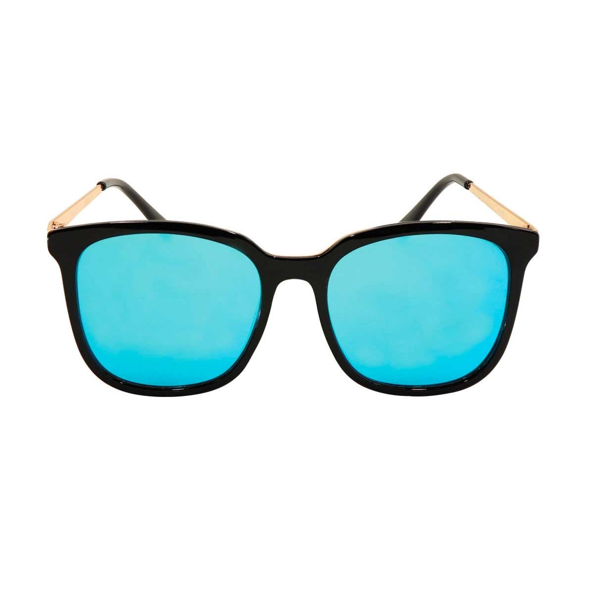 Lentes Mariposa Dorado/negro Micas Flash Azul Emanuel Ungaro