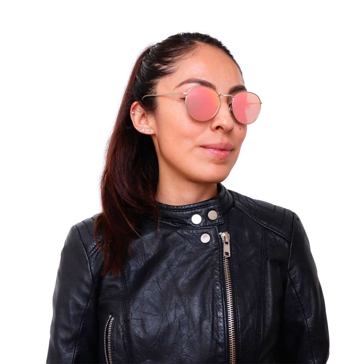 Lentes Rnd Mtl Dorado Micas Flash Rosa Mossimo