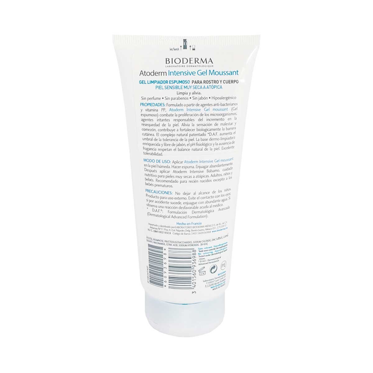 Atoderm Intensive Gel Moussant 200 Ml Bioderma