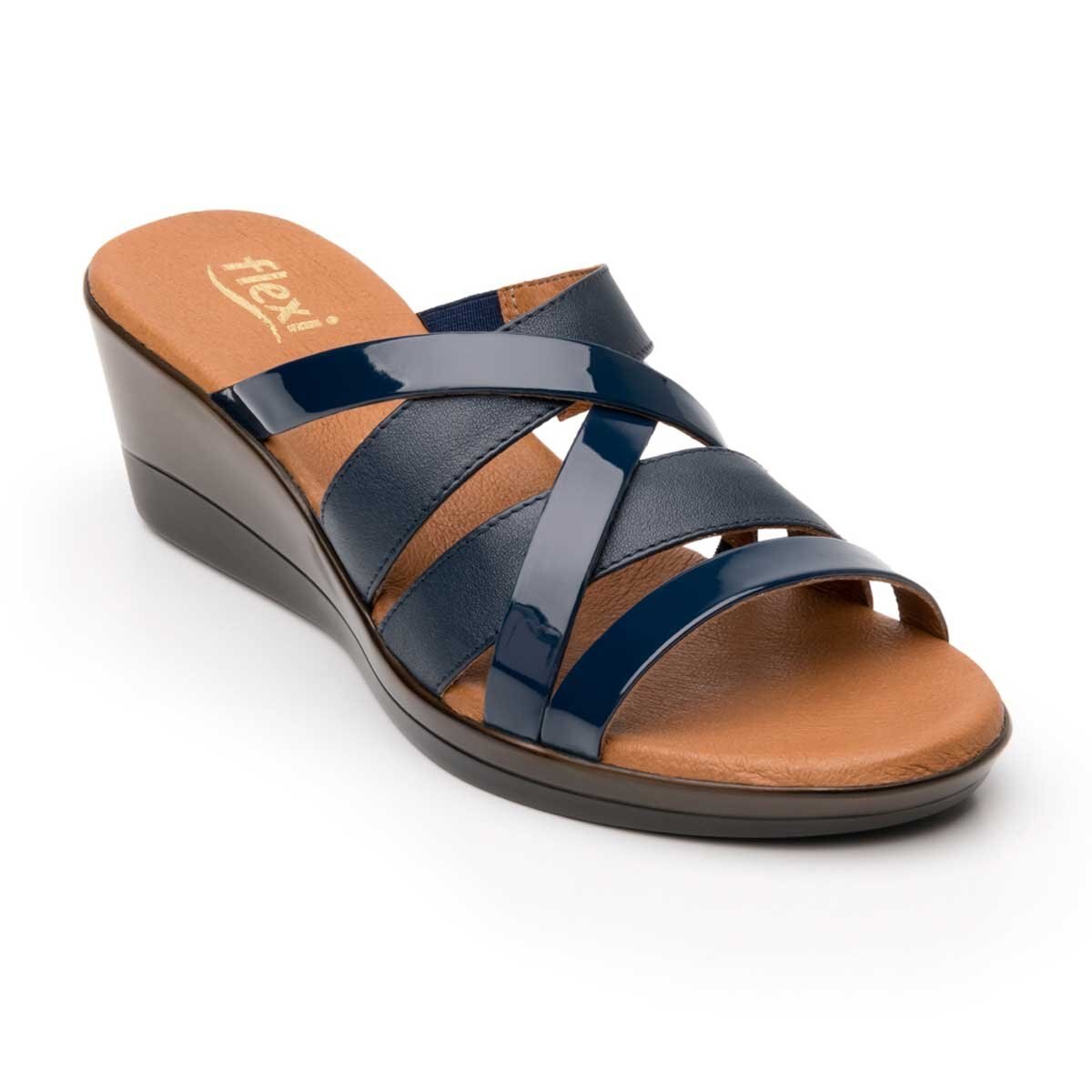Sandalia Azul Multitira Flexi